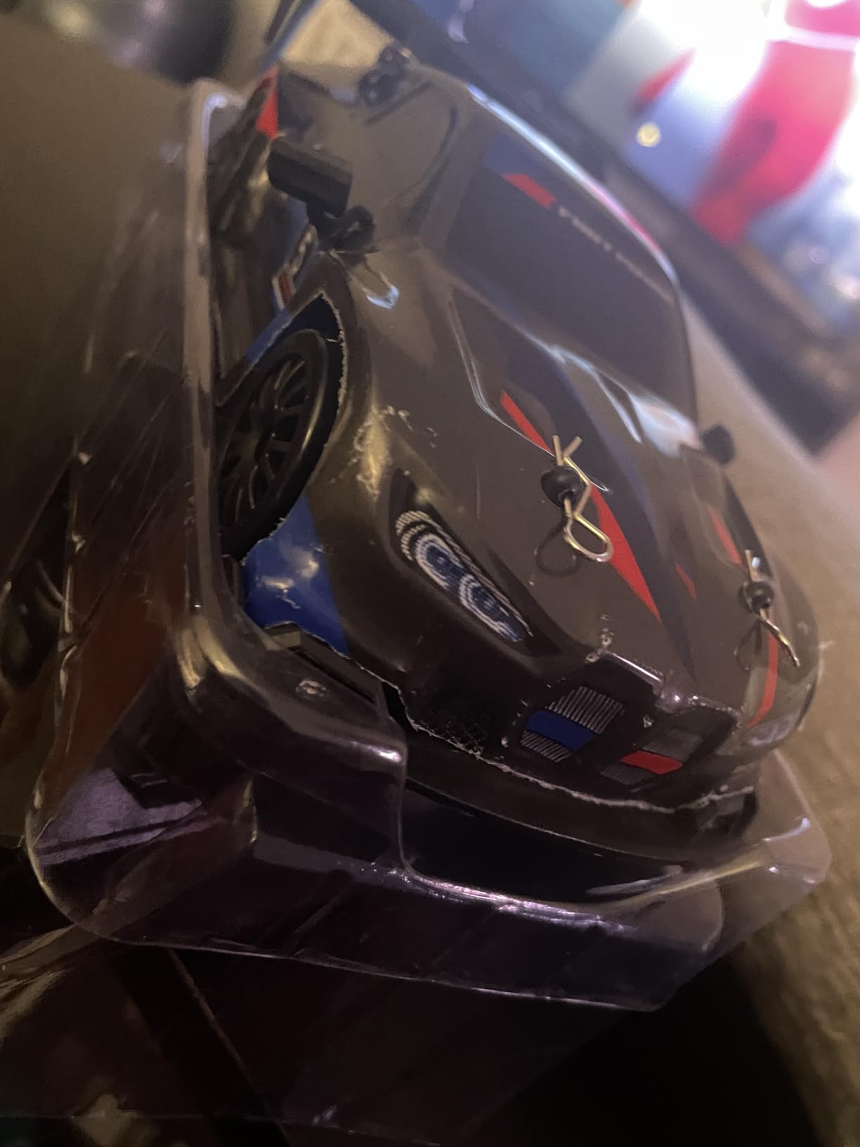 1:24 Scale RC Drift Car 4WD 2.4GHz 30KM/H High Speed Racing Sport Toy Car with LED Lights, Racing and Drift Wheels(02-Blue) customer photo 2