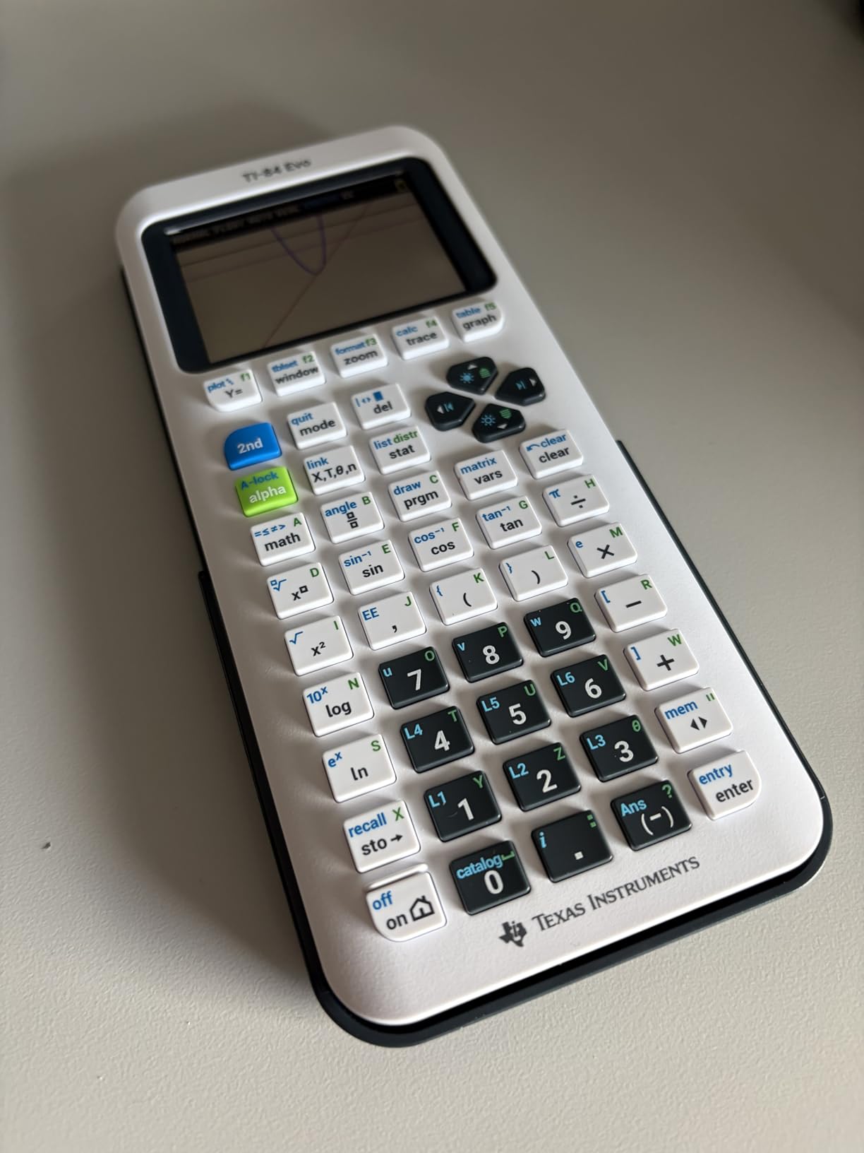 TI-84 Evo Graphing Calculator Texas Instruments, White customer photo 1