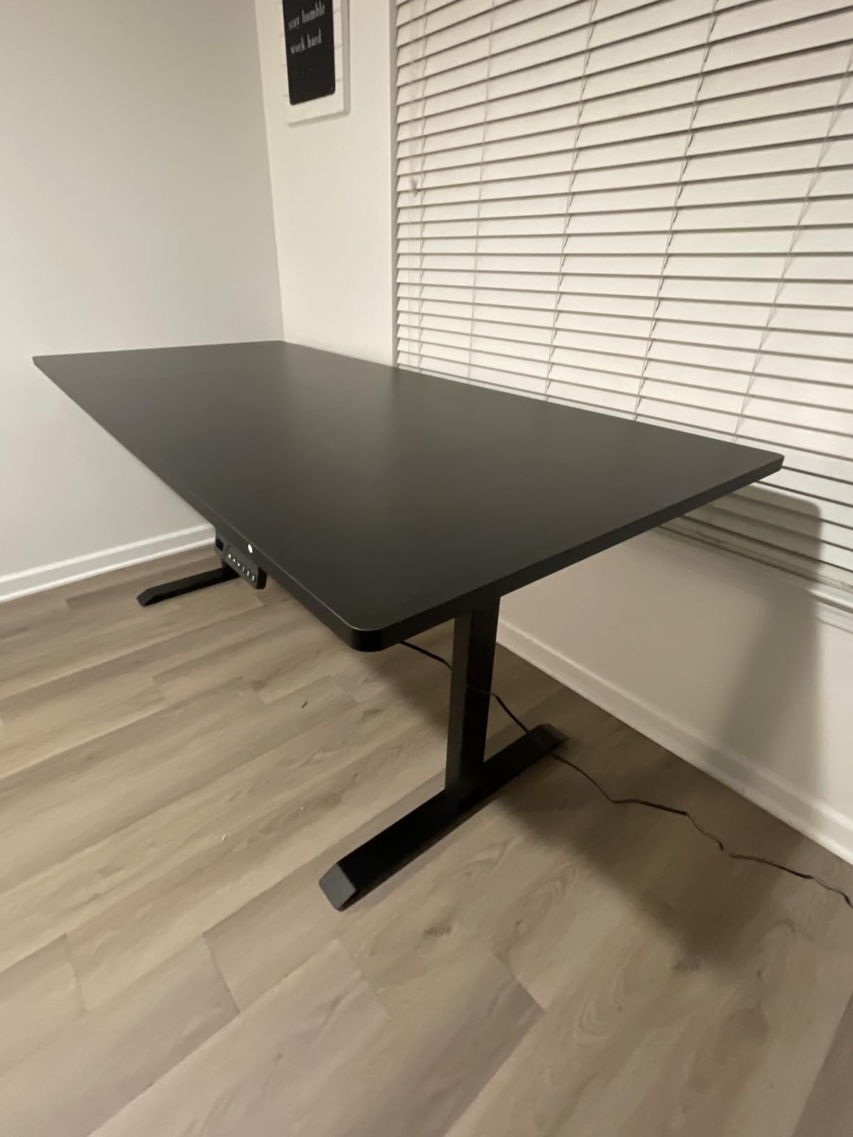 FEZIBO 83 x 37 Inch Electric Standing Desk with Integrated Dual-Beam & Cable Management, Memory Height Adjustable Computer Desk for Home Office Workstation, 1