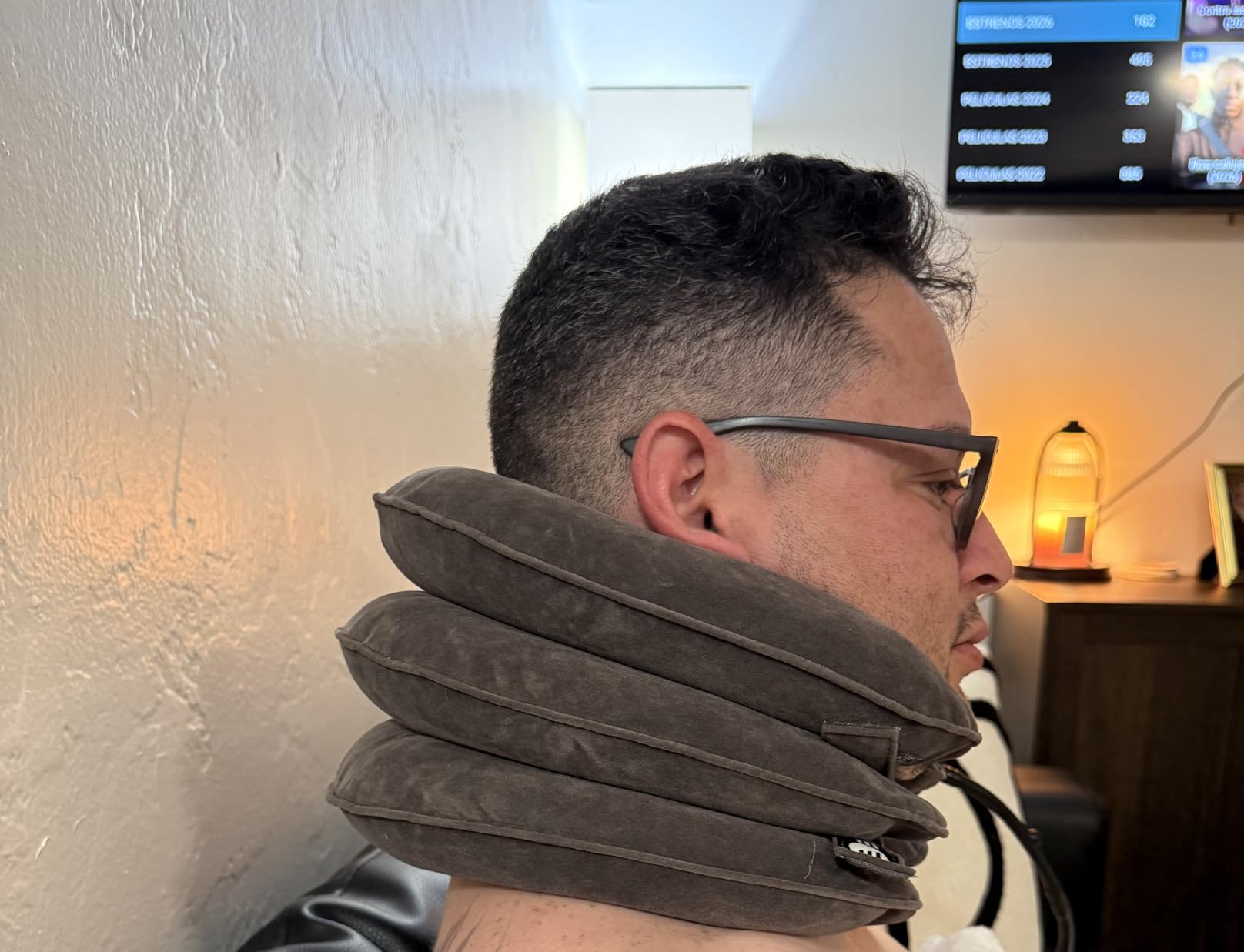 Cervical Neck Traction Device, Neck Stretcher and Cervical Traction Device | Neck Decompression Devices, Cervical Neck Stretcher, Neck Traction Pillow, Neck Extender, Neck Support, Pinched Nerve Relief customer photo 1