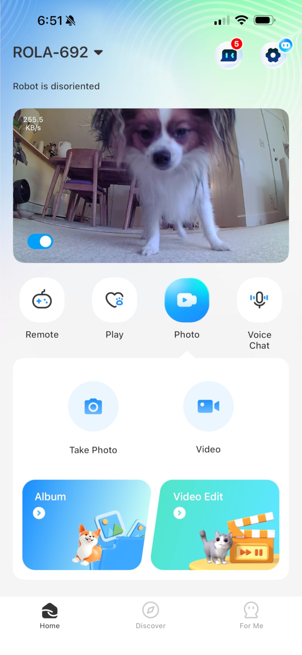Enabot EBO ROLA PetPal Mobile 2.5K Pet Camera Robot with Treat Dispenser customer photo 1