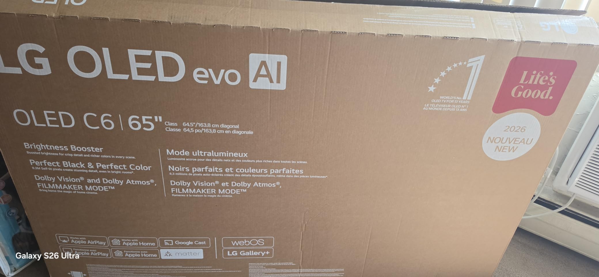 LG 65-Inch Class OLED evo AI 4K C6 Series Smart TV w/Dolby Atmos, Dolby Vision, HDR10, AI Super Upscaling 4K, Filmmaker Mode, Wow Orchestra, Compatible with Alexa (OLED65C6PUA, 2026) customer photo 2