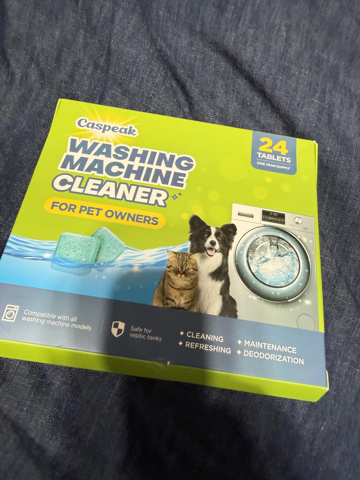 5X Power Deep Cleaning Washing Machine Cleaner Tablets, No More Odor & Pet Fur Enzyme Washing Machine Cleaning Tablets, Washer Cleaner For HE Top Front Load, Septic Safe, 24 Counts/1 Year Supply customer photo 1