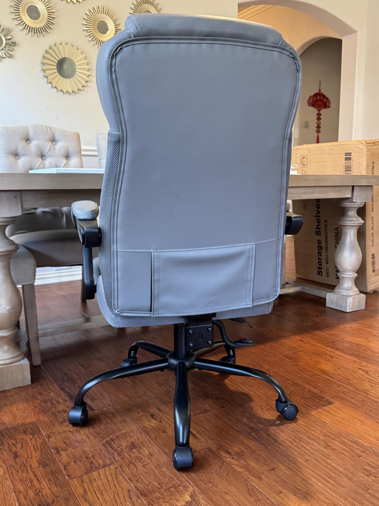 amseatec Big and Tall Office Chair, Reclining Executive Chair with Footrest customer photo 2