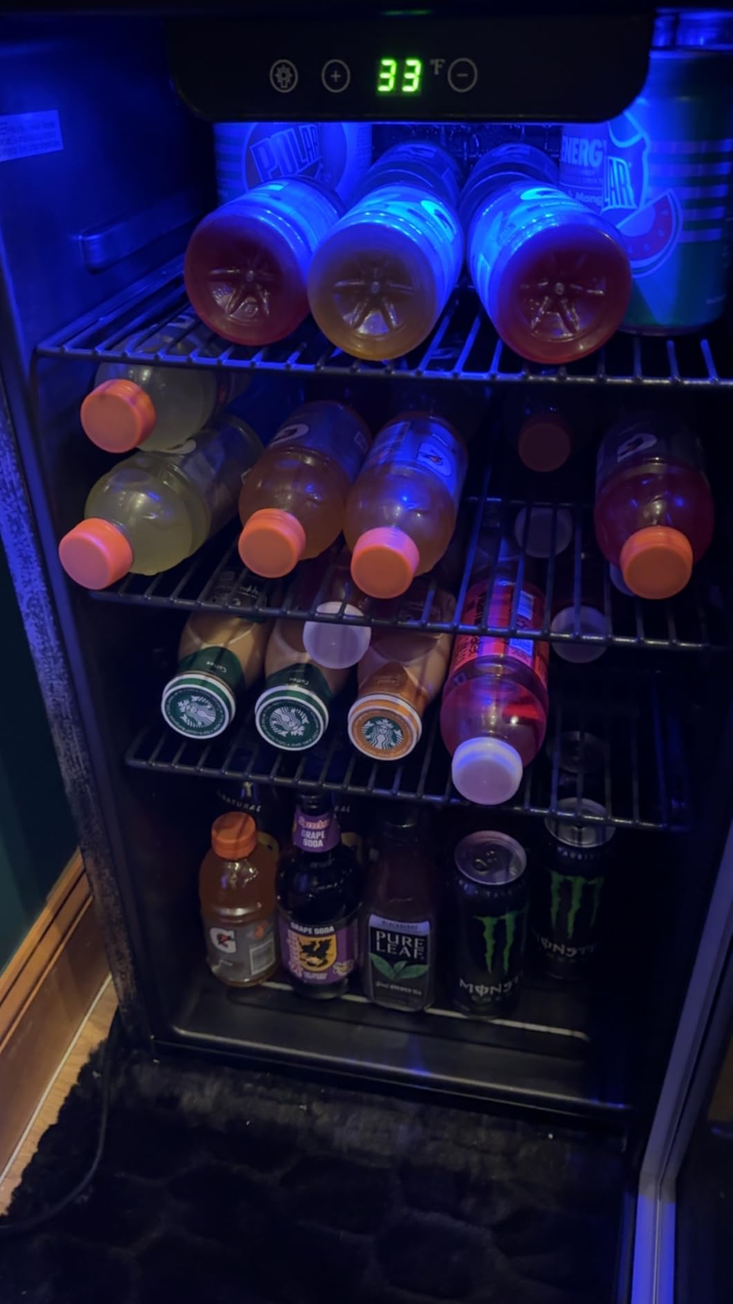 Antarctic Star 12 Bottle Wine Cooler Beverage Refrigerator Mini Fridge Clear Glass Door Quiet Counter Top Cellar for Beer Soda Bar 1.3 cu.ft customer photo 1