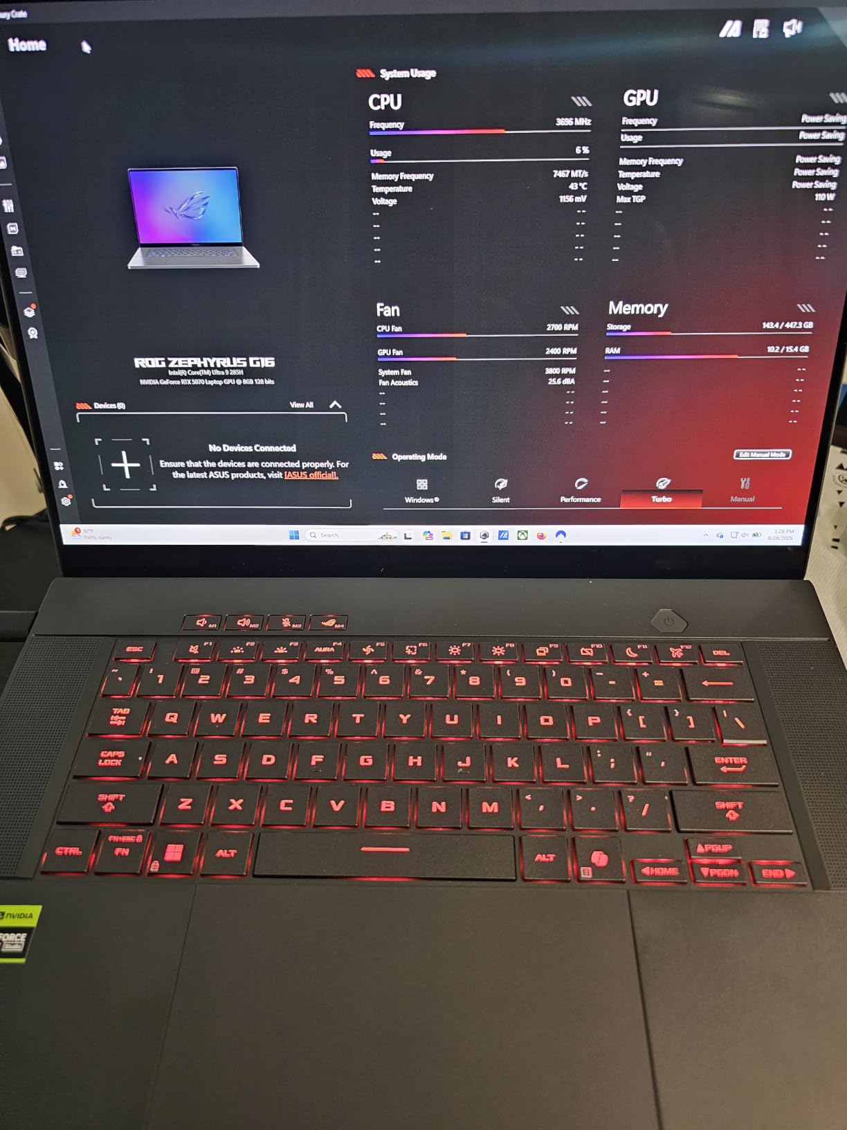 ASUS ROG Zephyrus G16 All-Around Gaming Laptop, Ultra 9 285H, TGP RTX 5070 customer photo 1