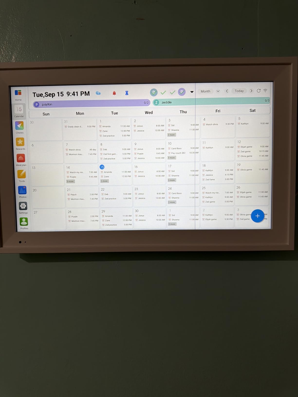 Digital Calendar 15.6