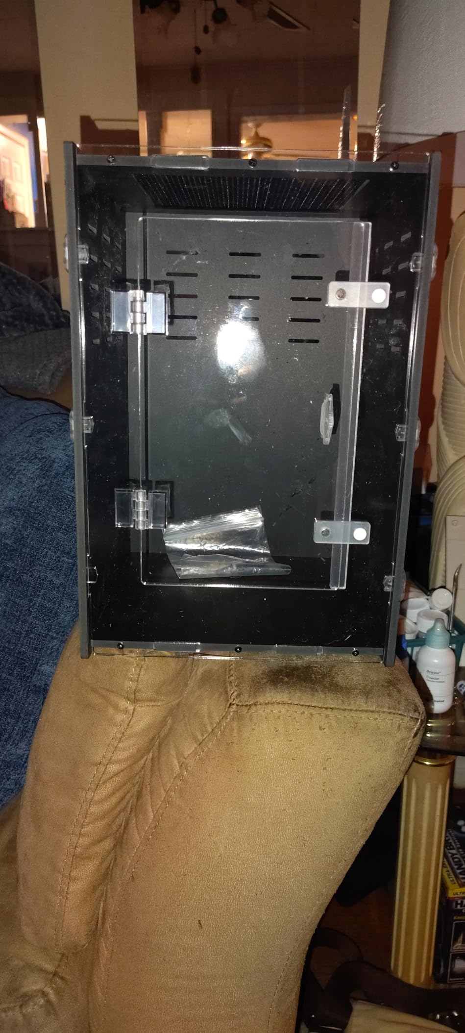 16x16x24 Black PVC Reptile Tank for Adult Reptiles, Front Opening customer photo 1