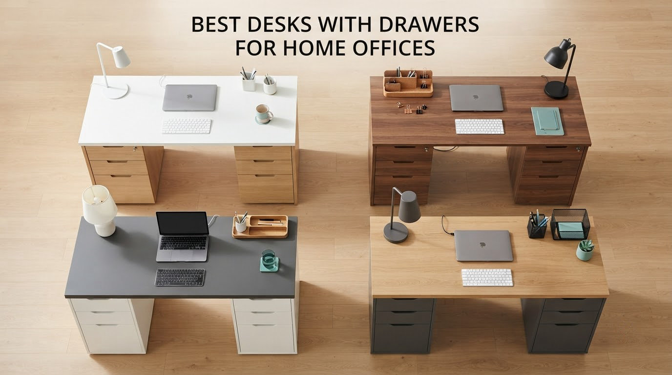 best desks with drawers for home offices
