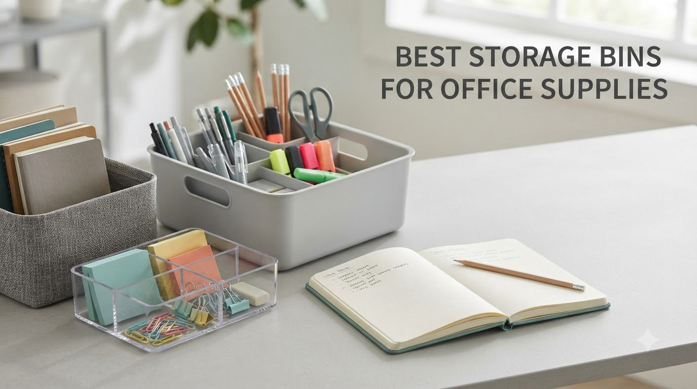 best storage bins for office supplies