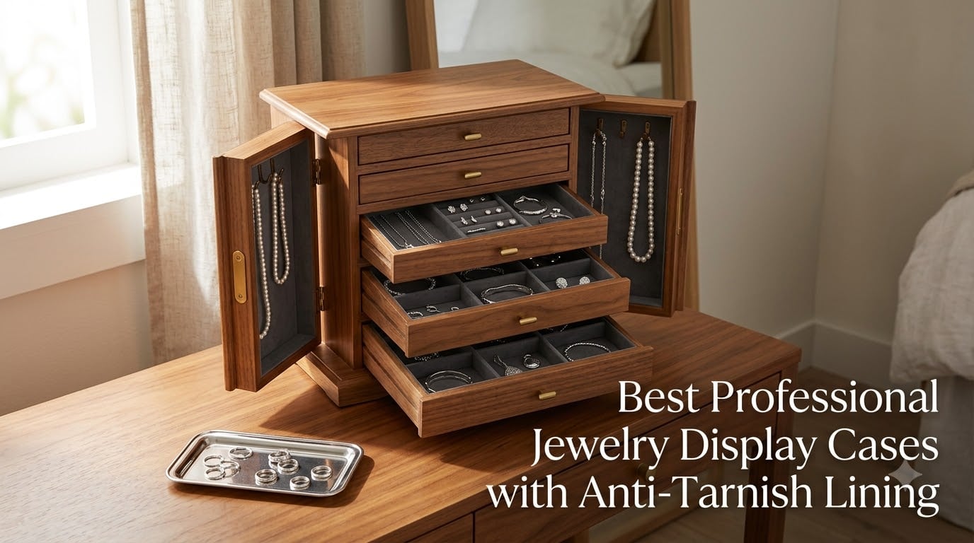 Best Professional Jewelry Display Cases with Anti-Tarnish Lining