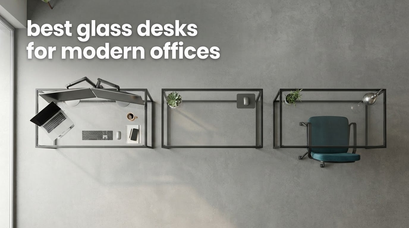best glass desks for modern offices