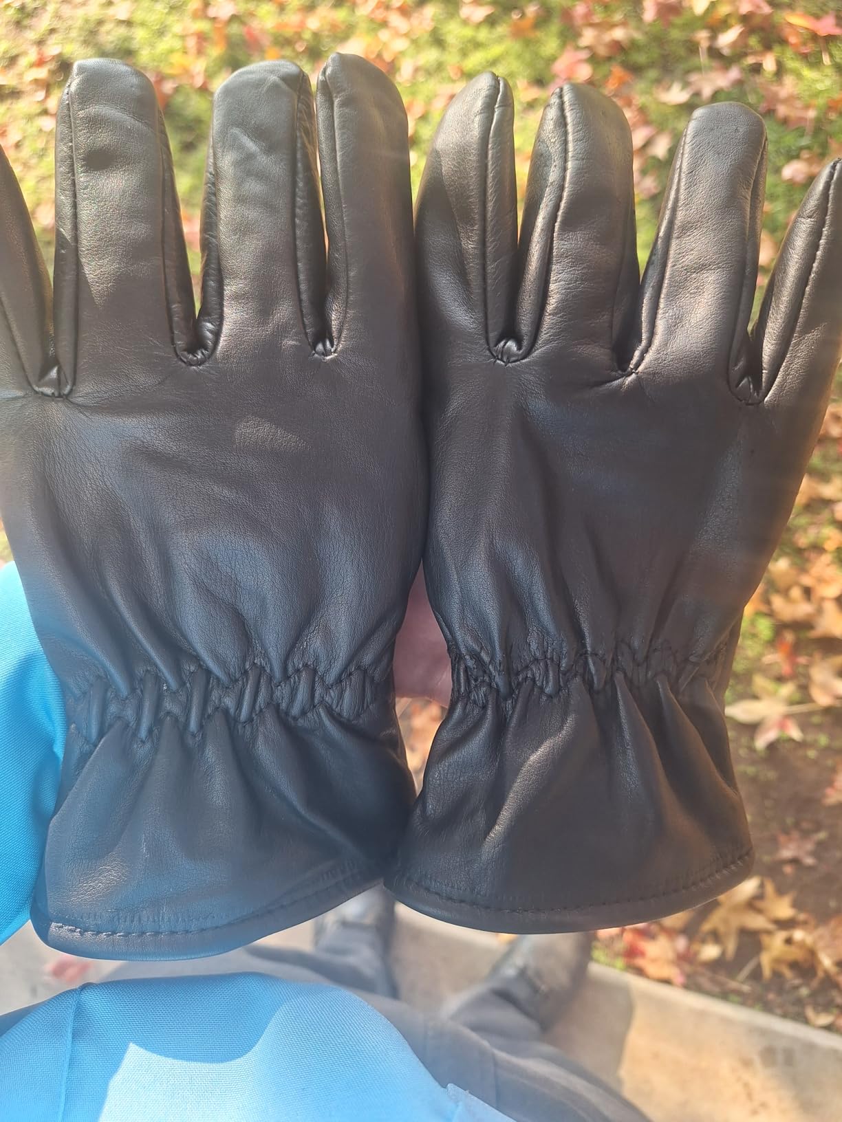 Milwaukee Leather SH734 Men's Black Thermal Lined Leather Motorcycle Gloves w/Cinch Wrist Closure customer photo 2
