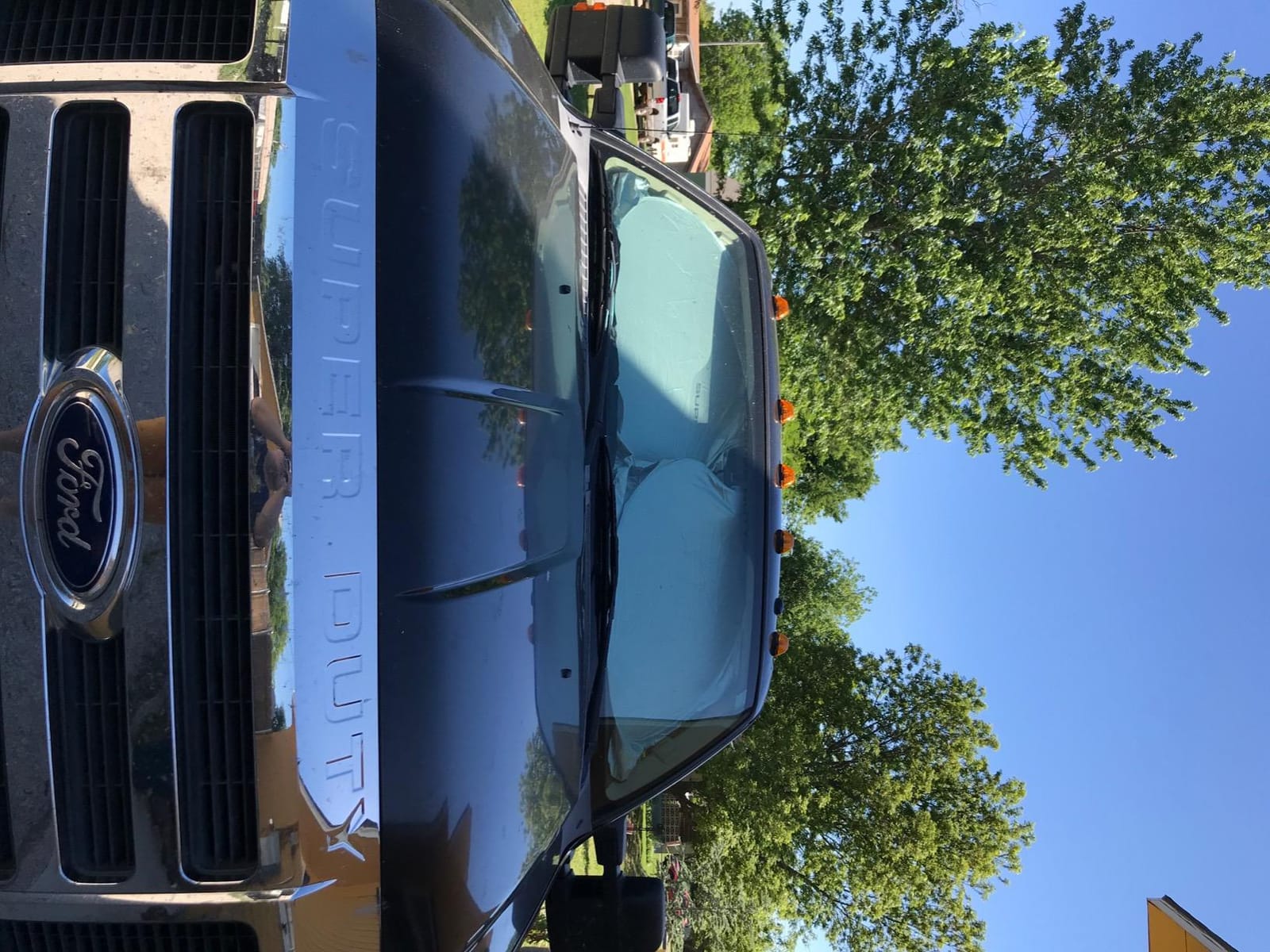 Windshield Sun Shade - Jumbo XL (70 x 35 inches) Car Window Shade - Easy to Use Folding Shade Nylon UV Protector - Keeps Car Cool - Pop-Up Style - Great Fit for Vans, SUVs and Trucks customer photo 1