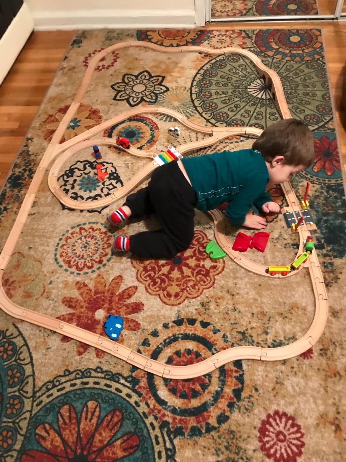 BRIO My First Railway Beginner Pack - 18-Piece FSC-Certified Wood Train Set - Compatible with All BRIO Sets - Includes Rainbow Bridge & Rattle Wagon - Safe Play - Toddlers Ages 18 Months & Older customer photo 1
