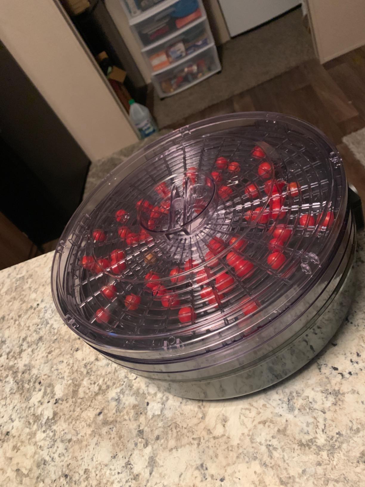NutriChef Electric Countertop Food Dehydrator - Professional Multi-Tier Food Preserver - Dehydrates Fish, Meats, Mushrooms, Fruits & Vegetables - 5 Easy to Clean Stackable Trays., One Size, Black customer photo 2