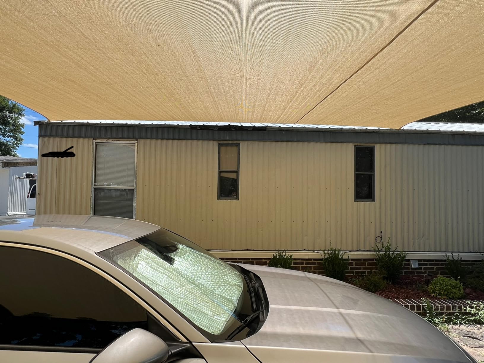 Shade&Beyond 16'X16'X16' Sun Shade Sail Sand Triangle customer photo 2