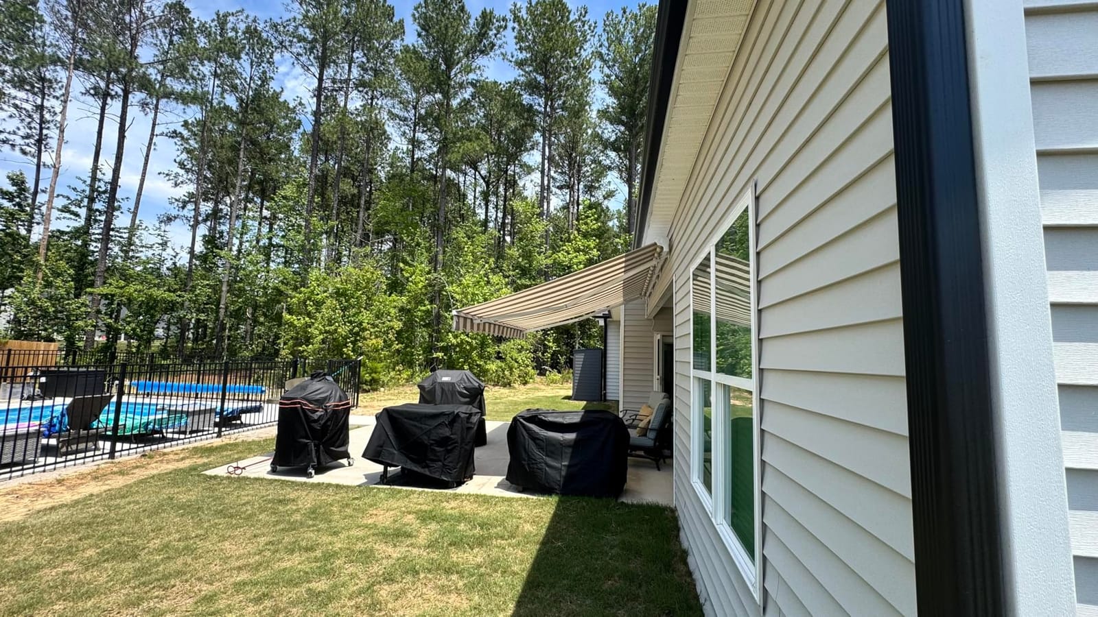 ADVANING 12'x10' MOTORIZED Patio Retractable Awning | LUXURY Series | PREMIUM Quality, 100% Solution-Dyed European Acrylic UV Sun Shade, Color: Khaki, EA1210-A100H2 customer photo 2
