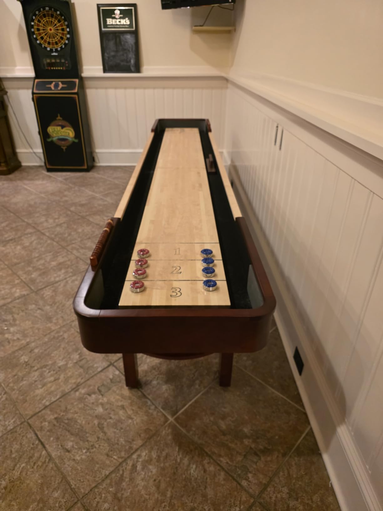 Hathaway Merlot 12-Ft Shuffleboard Game Table - Walnut Finish customer photo 1
