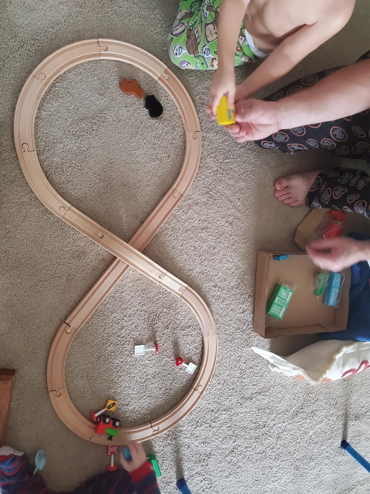 SainSmart Jr. Wooden Train Set for Toddler with Double-Side Train Tracks Fits Brio, Thomas, Melissa and Doug, Kids Wood Toy Train for 3,4,5 Year old Boys and Girls customer photo 2