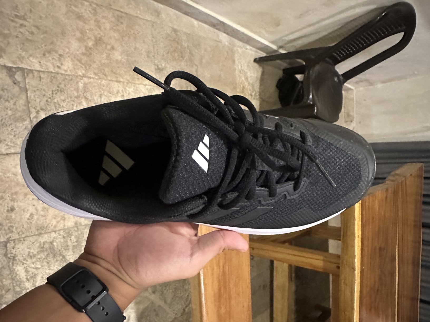 adidas Mens Gamecourt 2.0 Tennis Sneakers Shoes - Black customer photo 1
