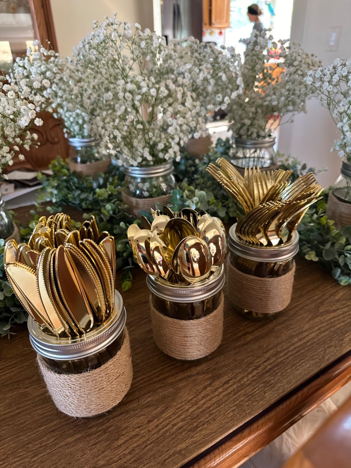 SEWANTA Wide Mouth Mason Jars 32 oz [4 Pack] With Mason Jar Lids and Bands, Mason Jars 32 oz - For Canning, Fermenting, Pickling - Jar Decor - Microwave/Dishwasher Safe. customer photo 2