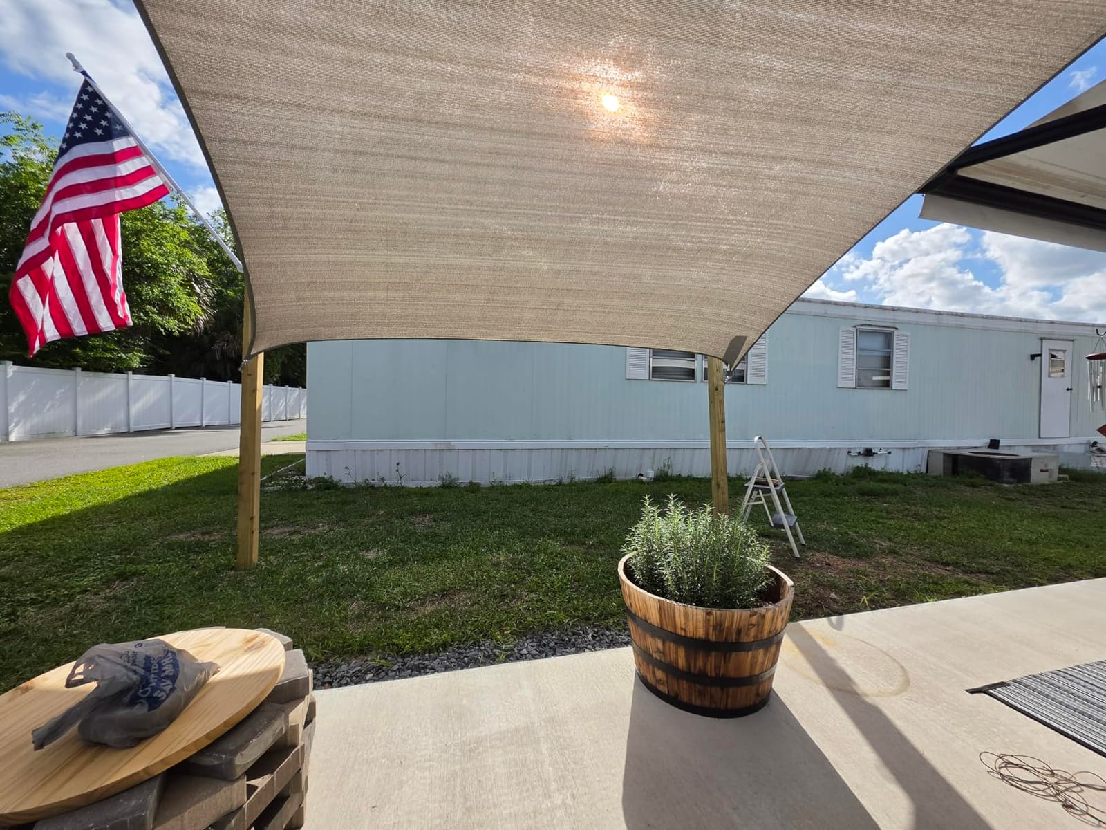 GORILLA GRIP Heavy Duty Sun Shade Sail for Outdoor Patio, 6x10 FT, Sand customer photo 2