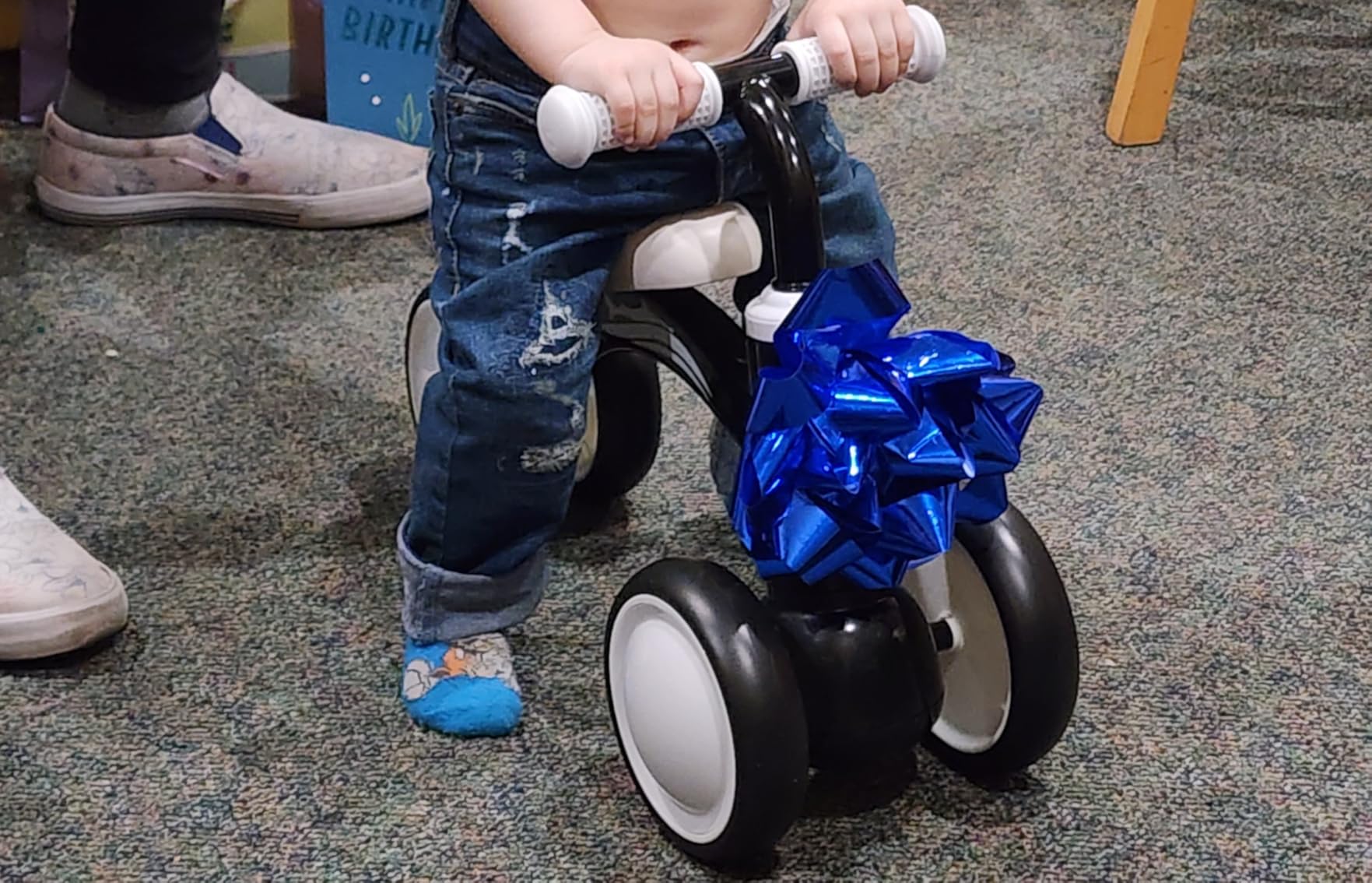 Gamfeiny Colorful Lighting Baby Balance Bike Toys for 1 Year Old Boy Girl Gifts, 10-36 Month Toddler Balance Bike, No Pedal 4 Silence Wheels & Soft Seat First Riding on Toys, 1st Birthday Gifts customer photo 1