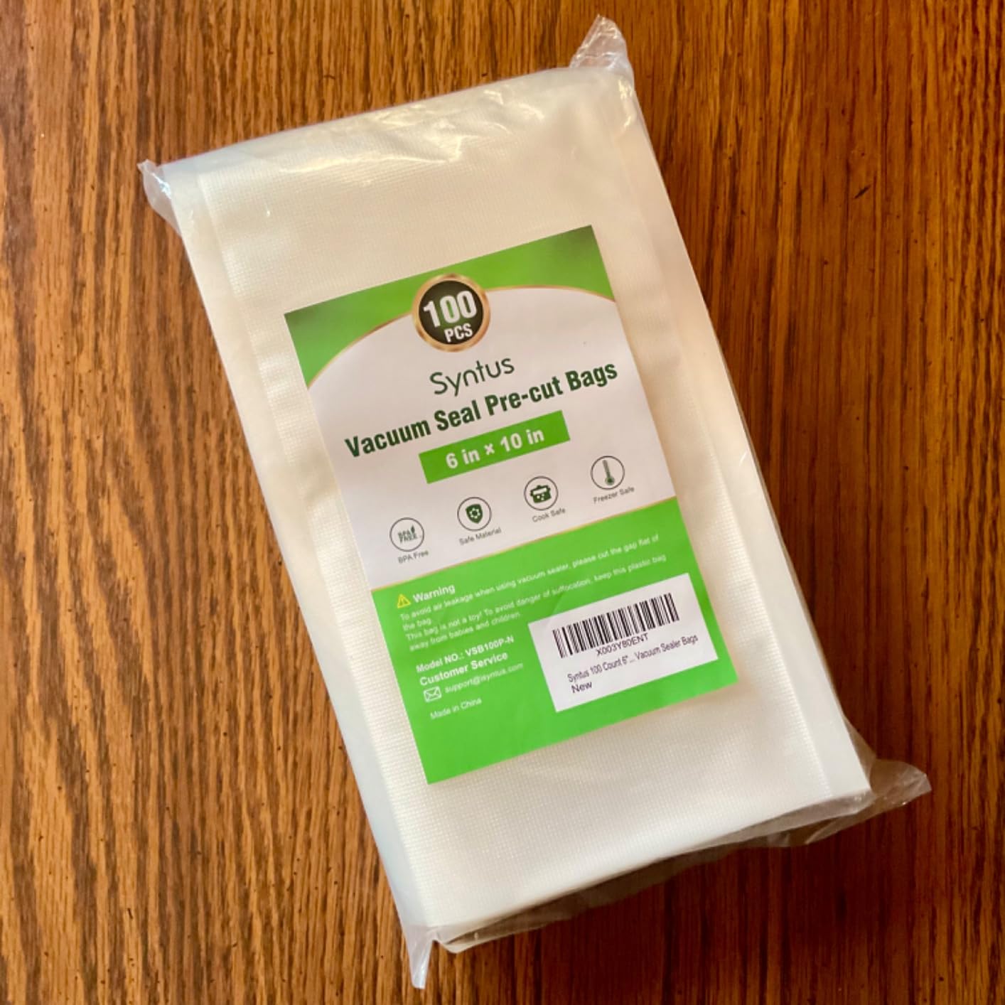 Syntus 150 Pcs Vacuum Sealer Bags for Food, 8x12+11x16+6x10, BPA Free customer photo 1