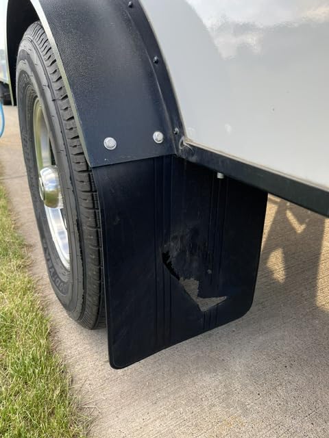 XUKEY Universal Heavy Duty Rubber Mud Flaps for Car, Pickup, SUV, Van, Trucks, RV, Semi-Truck, 4WD Off-Road, 15x12 Inch, 4mm Thick, Set of 4, Front and Rear Splash Guards customer photo 2