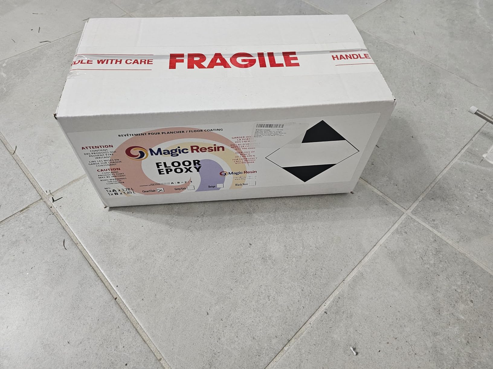 Clear Floor Epoxy Resin for Garages, Basements, Warehouses, Retail Stores and More | Highly Durable | Resistant to Scratches, Spills, and Stains | 3 Gallon Kit | 11.4 L customer photo 2