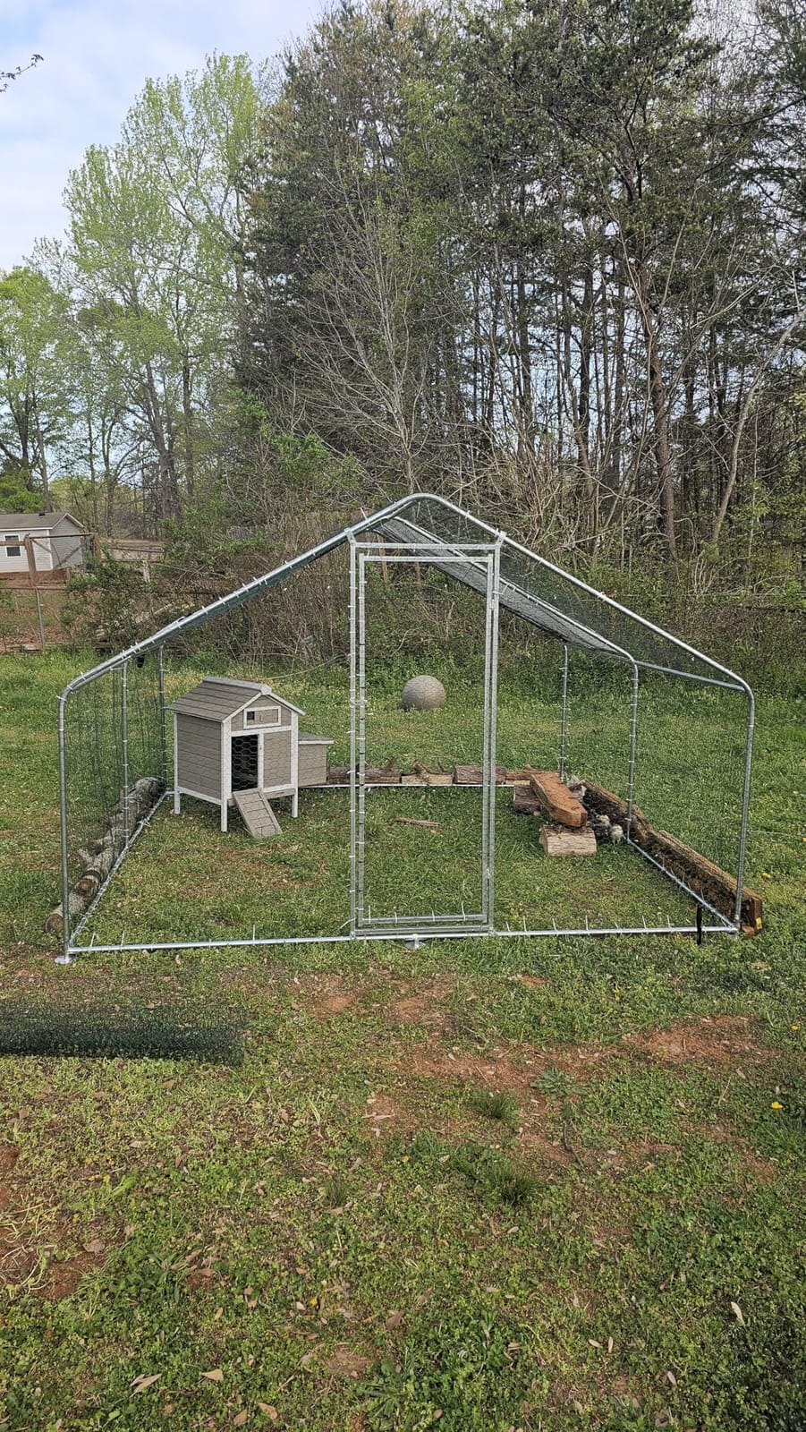 Walk-in Metal Chicken Coop 10x6.6 for 1-10 Chicken, Heavy Duty Poultry Cage customer photo 2