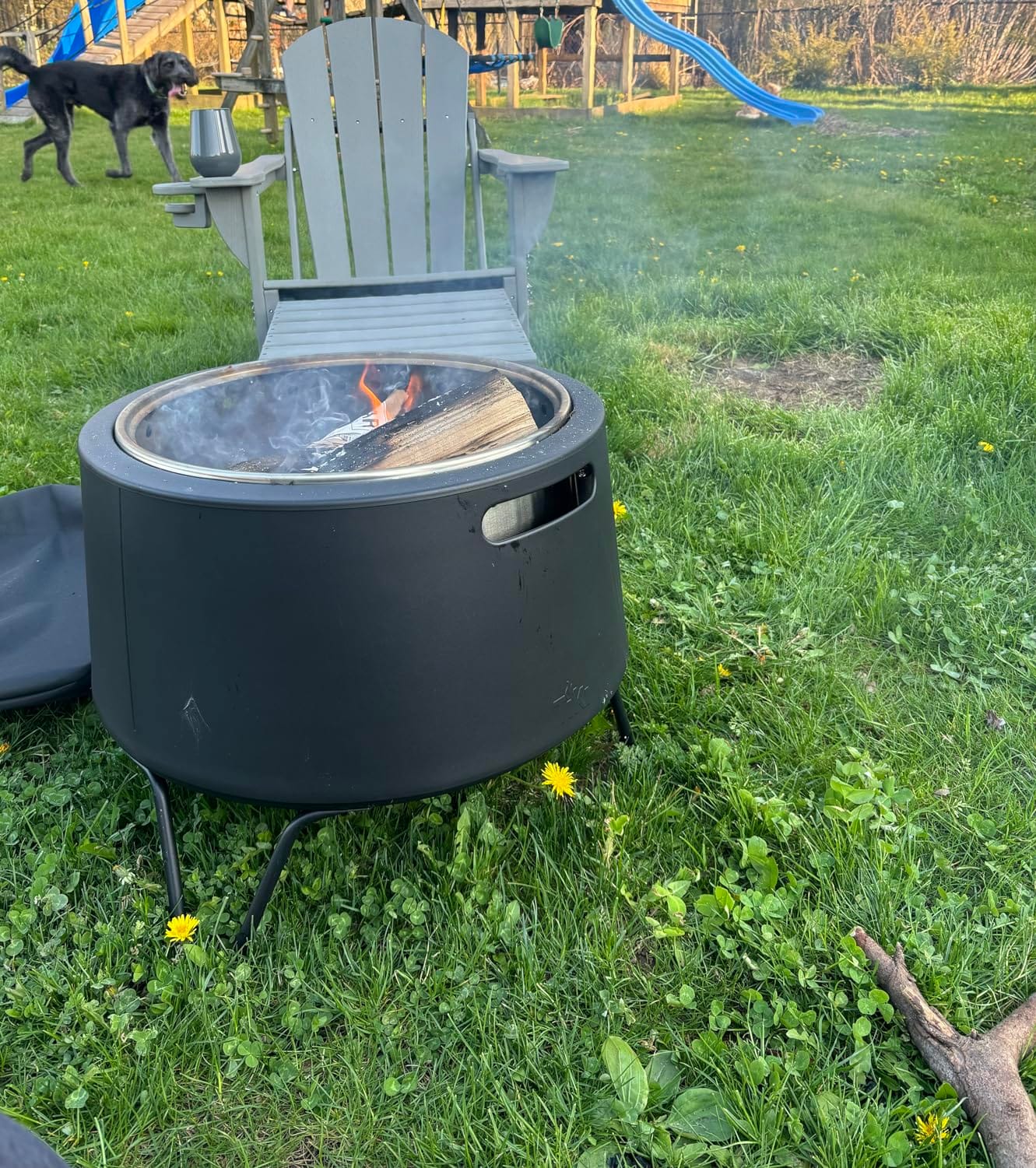 TIKI Social Smokeless Wood-Burning Fire Pit, 20-Inch, Cover, Ash Pan customer photo 2