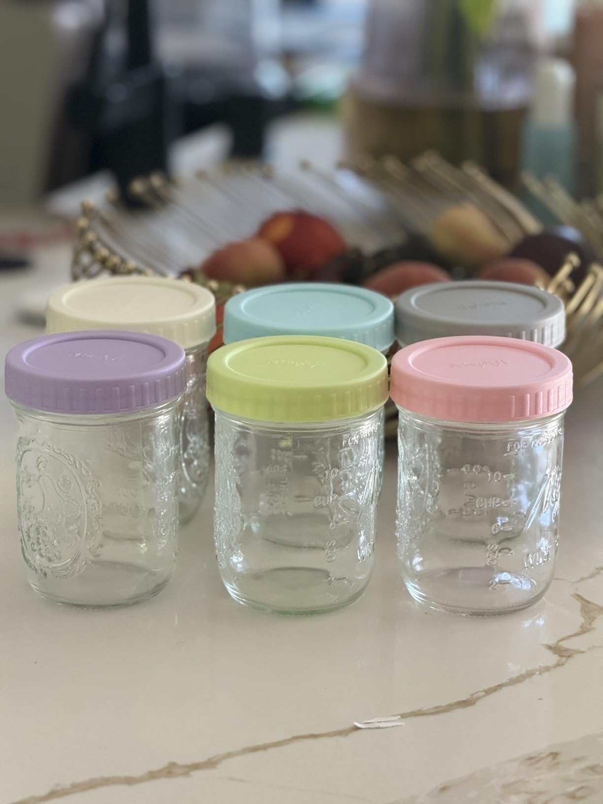 Miuyhji 16 oz Wide Mouth Glass Mason Jars with Lids, 6 Pack for Canning customer photo 1
