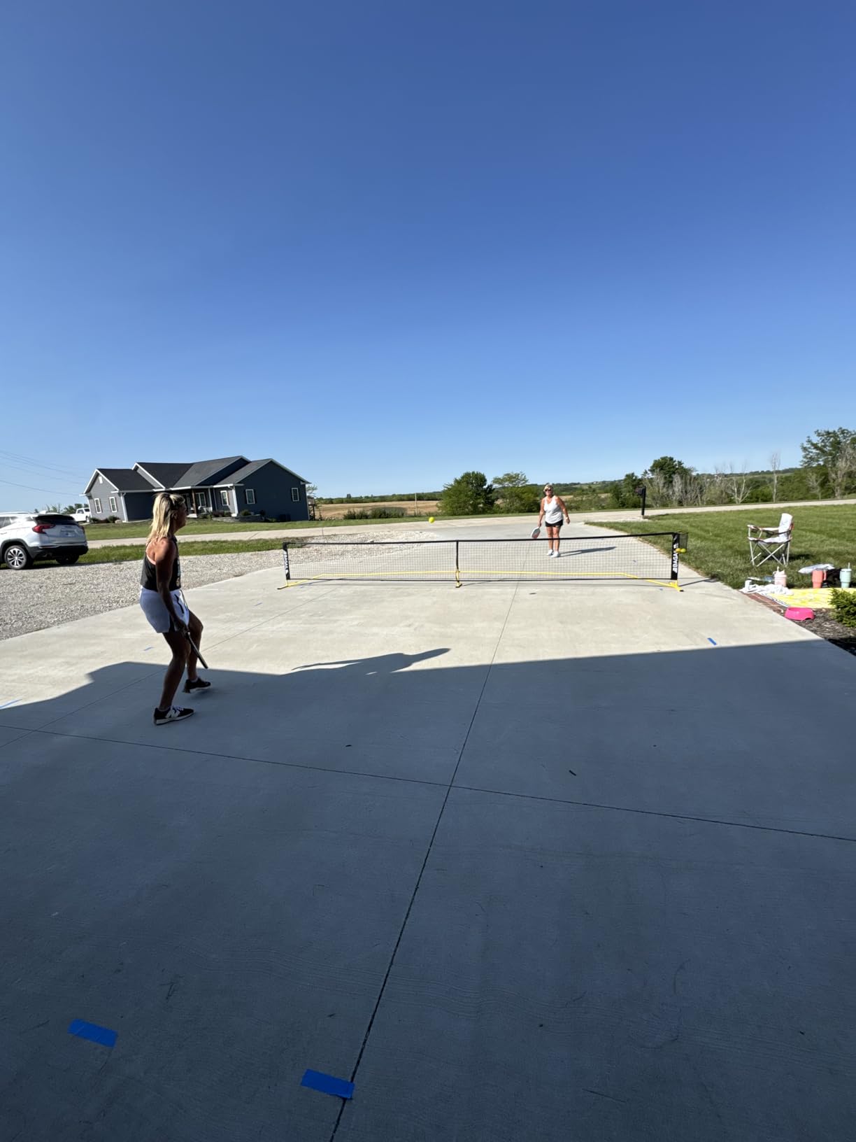 BAGAIL Portable Pickleball Net Set, 22 FT Regulation Size Pickle Ball Net with Ball Collector, 4 Balls and Carry Bag, Easy Setup for Outdoor Indoor Driveway customer photo 2