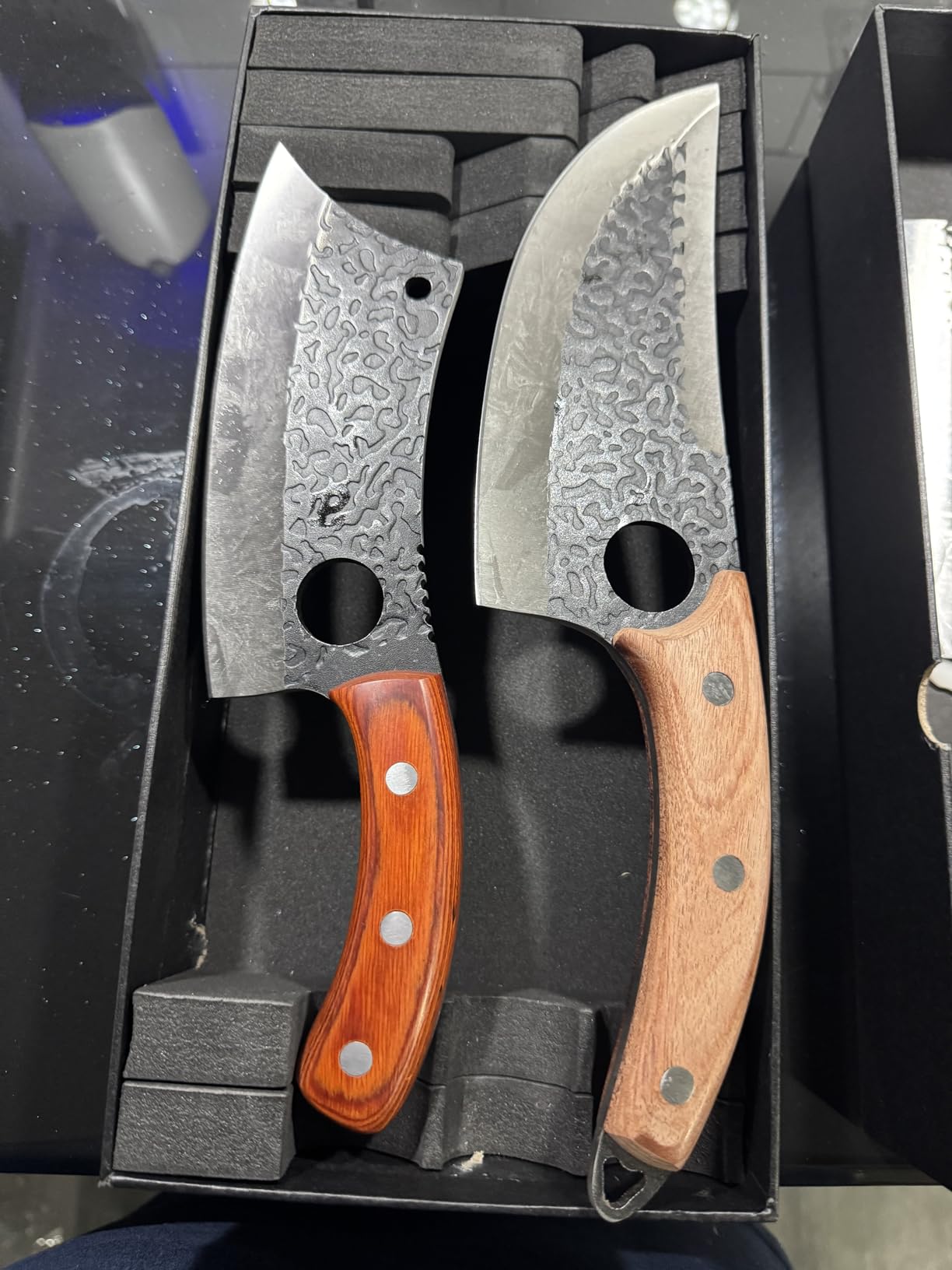 DRAGON RIOT Professional Butcher Knife Set for Meat Processing, 3Pcs High Carbon Steel Hand Forged Serbian Cleaver Chef Knife Set with Ergonomic Handles for Kitchen Outdoor Cooking customer photo 2