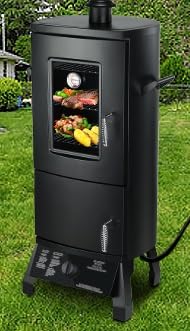Propane Smoker, Vertical Smoker with Three Removable Shelves,Outdoor Grills & Smokers with Thermometer for BBQ, Backyard,Black… customer photo 2