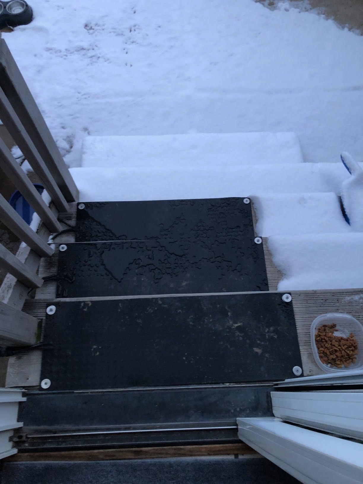 Heated Snow Melting Mats for walkways Stairs- Outdoor Heated Mats- Non-Slip Electric Heated Foot Mats for Winter Snow Removal- Heated Snow Melting Mat for Stairs garages Driveway (10in x 48in) customer photo 2