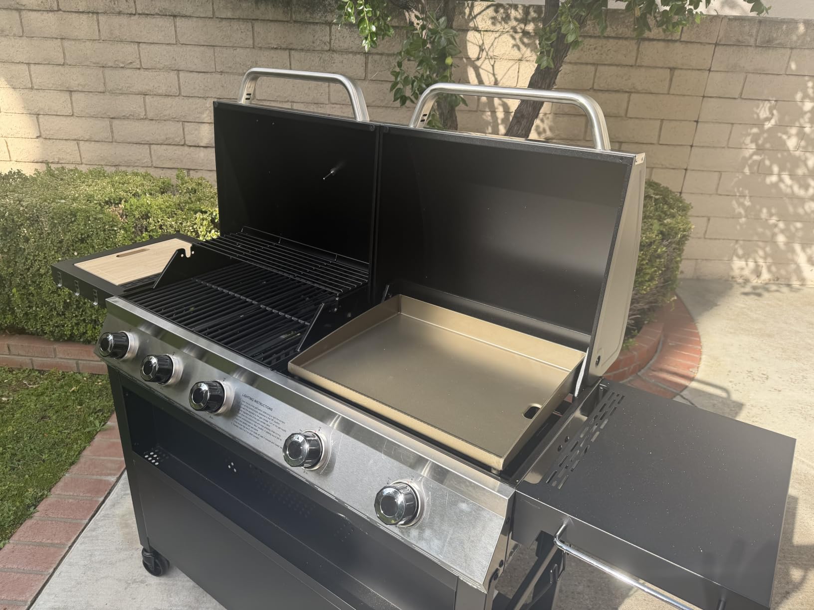 Sophia & William Propane Gas Grill and Griddle Combo, Dual Outdoor BBQ customer photo 2