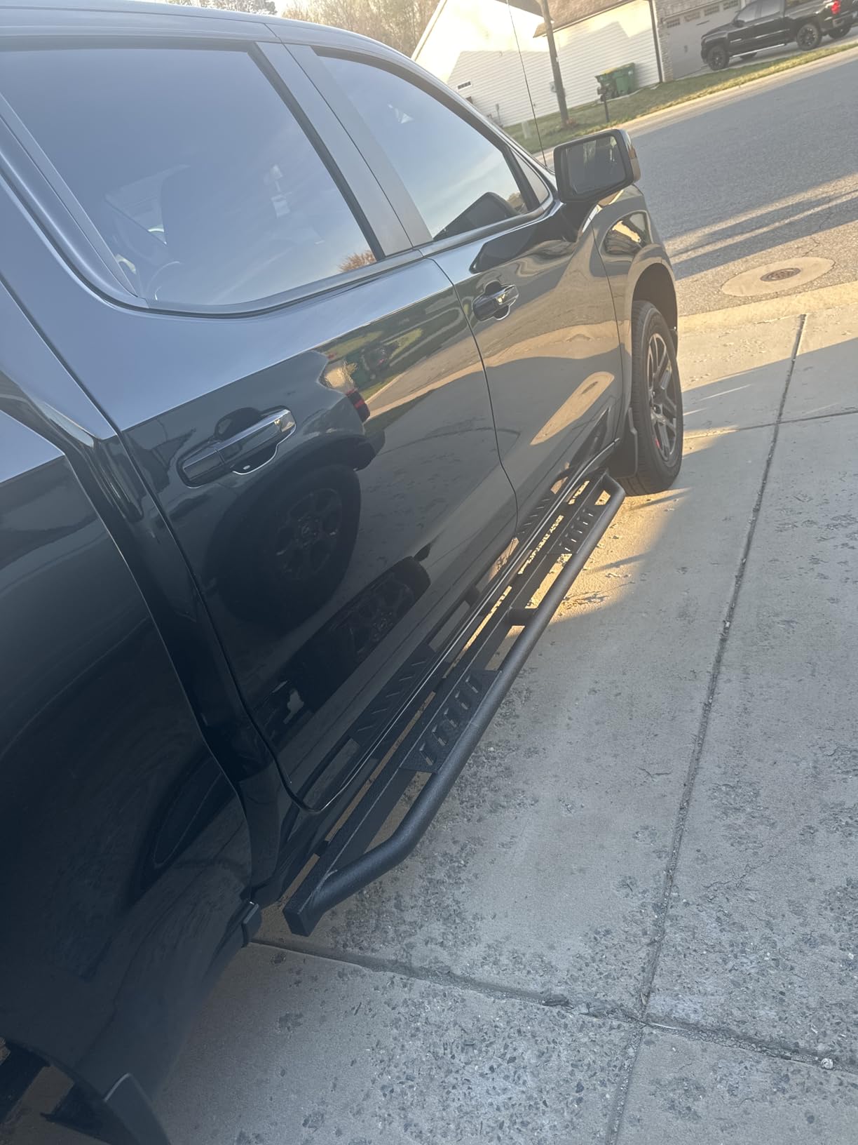 Tyger Auto Trax Side Steps Compatible with 2019-2026 Chevy Silverado GMC Sierra 1500; 2020-2026 2500 3500HD | Crew Cab | TG-TX7C29758 | Textured Black Rail Running Board customer photo 1