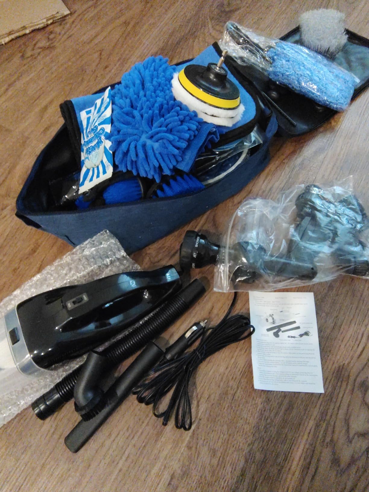 45Pcs Car Detailing Kit Detailing Brush Set Car Wash Cleaning Kit Blue customer photo 2