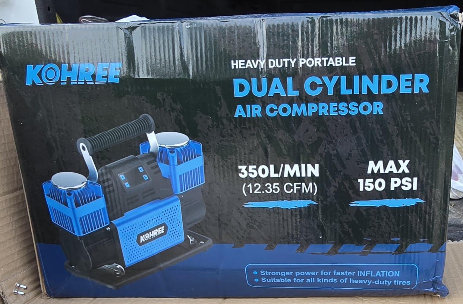 Kohree 12V Dual Cylinder Air Compressor with Digital Display Panel customer photo 2