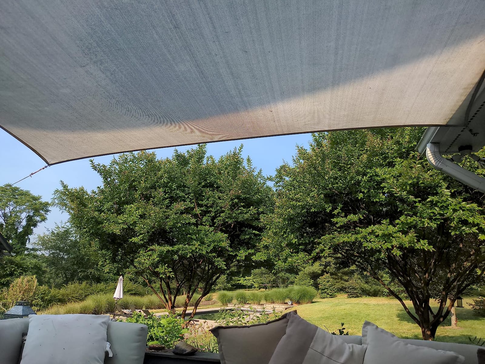 ColourTree 12' x 12' Beige Rectangle Sun Shade Sail for Backyard customer photo 1