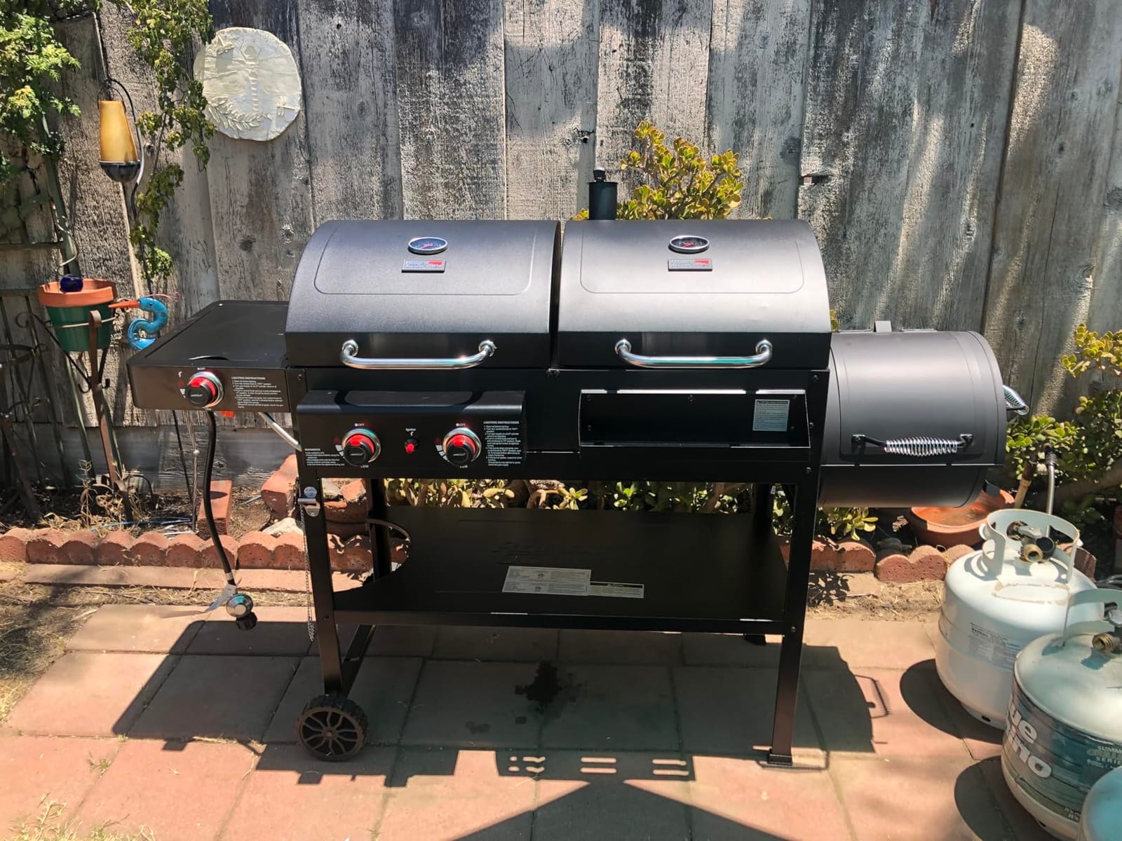 ZH3005Y 2-Burner Gas and Charcoal Grill Combo Black customer photo 1