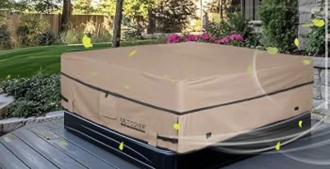 QH.HOME 85x67 Rectangular Hot Tub Cover, 1000D IP65 Waterproof customer photo 2