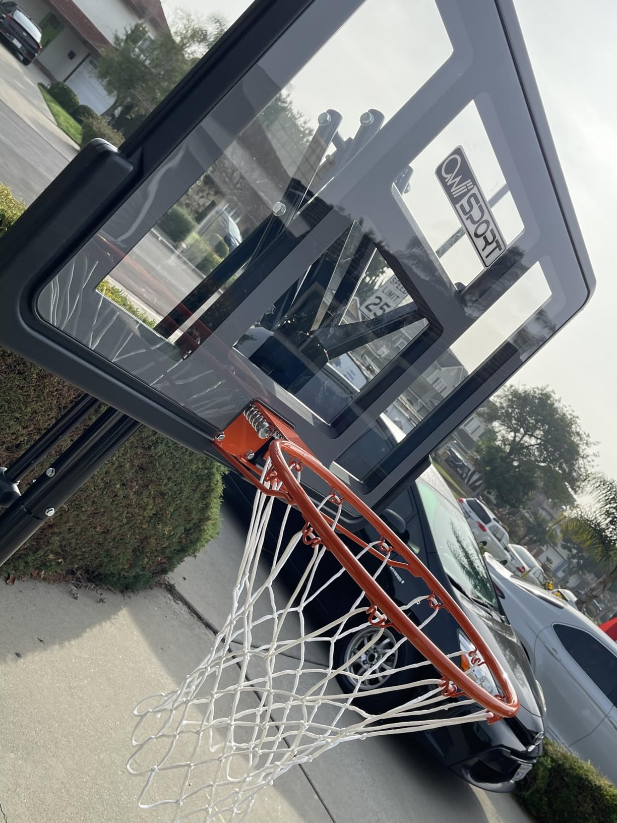 Basketball Hoop 40/44/48 Inch Impact Backboard 4.8-10FT Height Adjustable customer photo 1