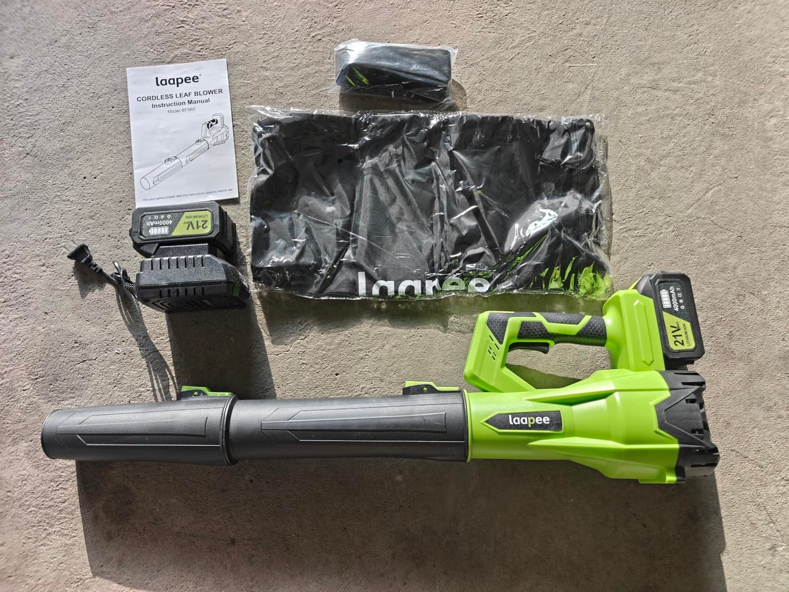 Leaf Blower Cordless 650CFM with 2x4.0Ah Battery Powered and Fast Charger customer photo 1
