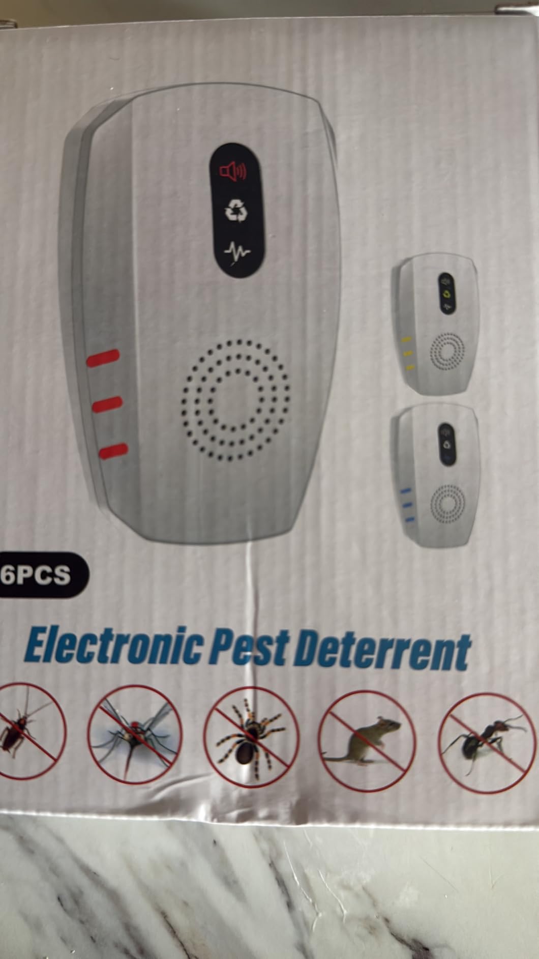 2026 Upgraded Ultrasonic Indoor Pest Repeller, 3-Mode Mouse Traps, 6 Pack customer photo 1