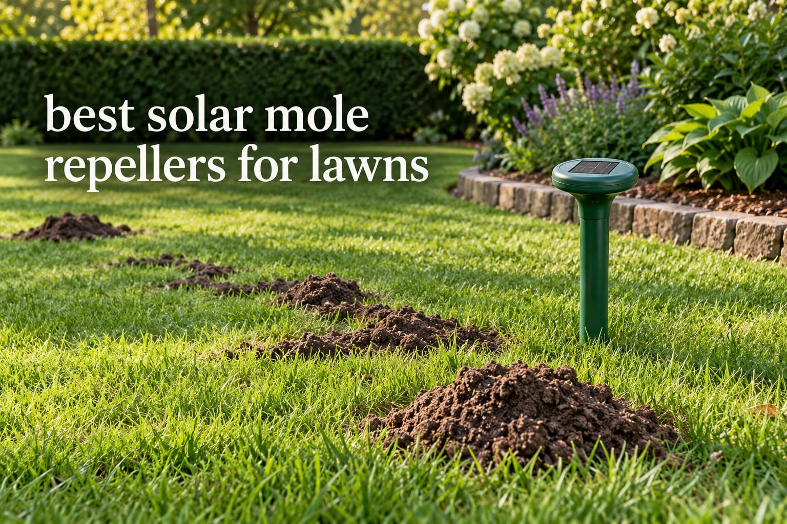 best solar mole repellers for lawns