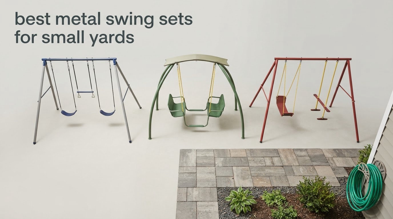 best metal swing sets for small yards